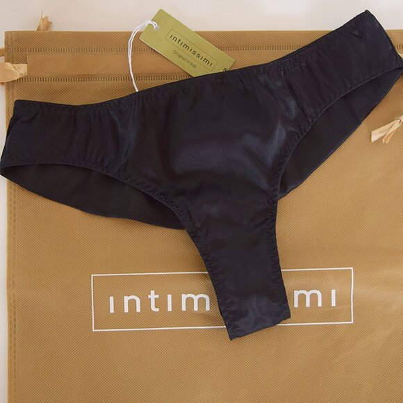 Intimissimi Silk Briefs in Black - Picture 8 of 12